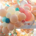 Šventiniai balionai, 70 vnt., 23 cm., Pastelinių spalvų